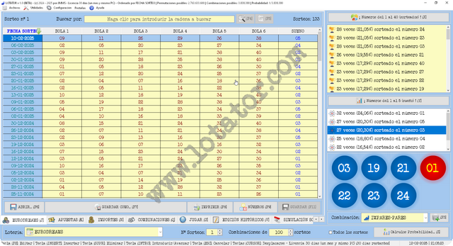 Imagen de interfaz de LOTATOR v. 1.0 (BETA)